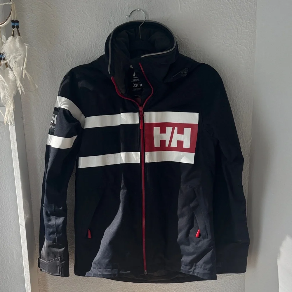 Helly Hansen Black Jacket with Red and White Details